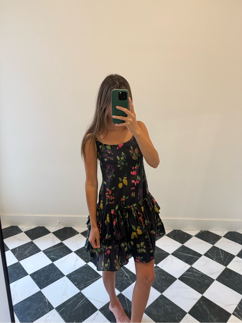 Cara Cara Floral Black Dress XS - Picture 4 of 11
